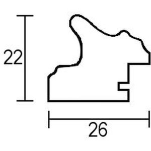 Efektní dřevěný rám profil 21 modrý 30,5x91,5 cm antireflexní sklo