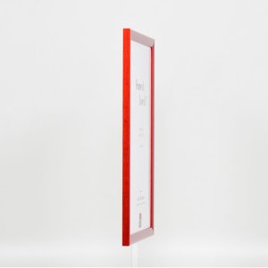 Efektní dřevěný rám profil 89 červená 30,5x91,5 cm akrylové sklo
