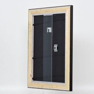 Efektní dřevěný rám profil 95 černý 30,5x91,5 cm antireflexní sklo