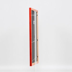 Efektní dřevěný rám profil 89 červená 30,5x91,5 cm muzejní sklo