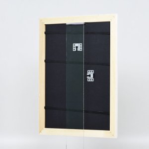 Efektní dřevěný barokní rám profil 37 bílý 30,5x91,5 cm muzejní sklo
