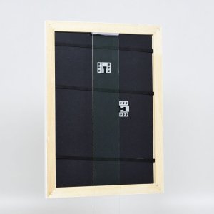 Efektní dřevěný barokní rám profil 37 bílý 30,5x91,5 cm muzejní sklo