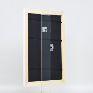 Efektní dřevěný barokní rám profil 37 bílý 30,5x91,5 cm muzejní sklo