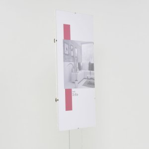 Bezrámový držák obrazu 35x100 cm s antireflexním sklem