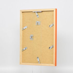 Dřevěný rám Top Cube 35x100 cm oranžové normální sklo
