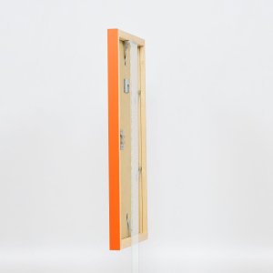 Dřevěný rám Top Cube 35x100 cm oranžové normální sklo
