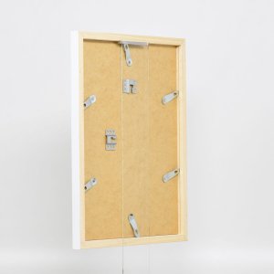 Dřevěný rám Top Cube 35x100 cm bílé antireflexní sklo