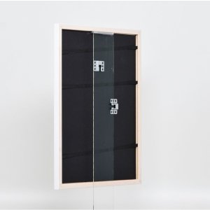 Efektní dřevěný rám profil 2070 normální sklo 35x100 cm bílý
