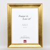 Efektní dřevěný rám profil 95 zlatý 35x100 cm antireflexní sklo