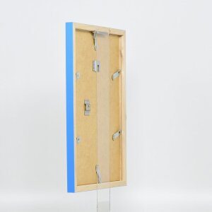 Dřevěný rám Top Cube 35x100 cm modré muzejní sklo