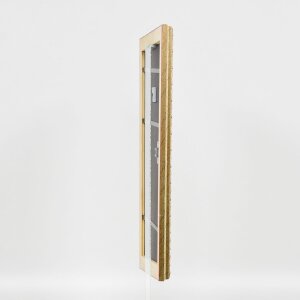 Efekt dřevěný barokní rám profil 37 antické stříbro 35x100 cm muzejní sklo