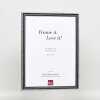 Efektní dřevěný rámový profil 38 šedý 35x50 cm antireflexní sklo