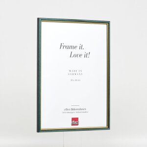 Efektní dřevěný rám profil 23 modrý 35x50 cm antireflexní sklo