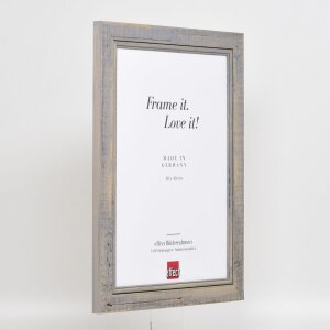 Efektní rám na obrazy z masivního dřeva 2240 šedý 35x50 cm antireflexní sklo