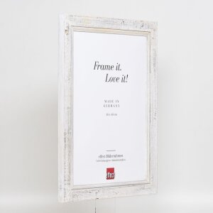 Efektní rám na obrazy z masivního dřeva 2240 bílý 35x50 cm akrylové sklo