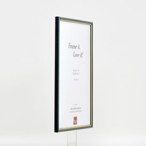 Efektní dřevěný rám profil 23 modrý 40x40 cm antireflexní sklo