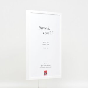 Efektní dřevěný rám profil 35 bílý 40x40 cm antireflexní sklo