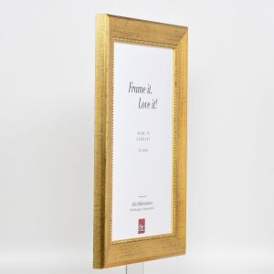 Efektní dřevěný rám profil 95 zlatý 40x50 cm antireflexní sklo