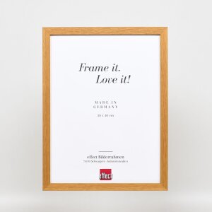 Efektní dřevěný rám profil 33 dub 42x59,4 cm antireflexní sklo
