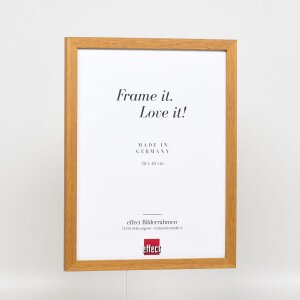 Efektní dřevěný rám profil 33 dub 42x59,4 cm antireflexní sklo