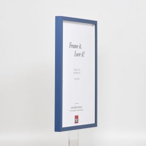 Efektní dřevěný rám profil 35 modrý 42x59,4 cm normální sklo + distanční rámeček