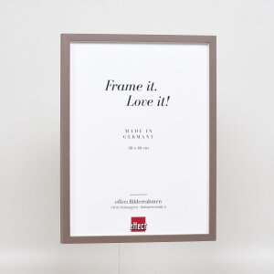 Efektní dřevěný rám profil 35 hnědý 42x59,4 cm normální sklo + distanční rámeček