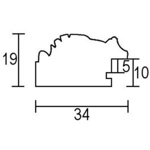 Efektní dřevěný rám profil 94 zlatý 42x59,4 cm antireflexní sklo
