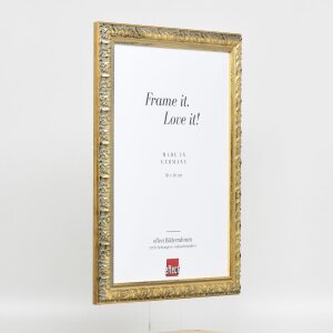 Efektní dřevěný rám profil 94 zlatý 42x59,4 cm antireflexní sklo