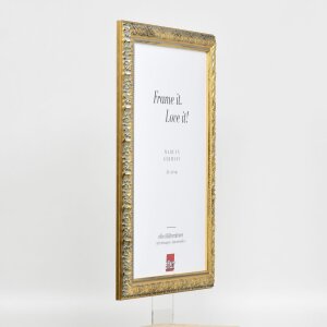 Efektní dřevěný rám profil 94 zlatý 42x59,4 cm antireflexní sklo