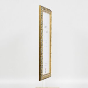 Efektní dřevěný rám profil 94 zlatý 42x59,4 cm antireflexní sklo
