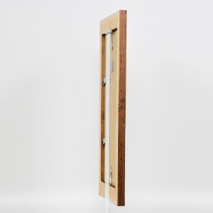 Efektní dřevěný rám 2400 hnědý 45x80 cm antireflexní sklo
