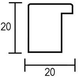 Dřevěný rám Top Cube 50x100 cm bílé antireflexní sklo