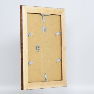 Efektní dřevěný rám 2400 hnědý 50x100 cm antireflexní sklo