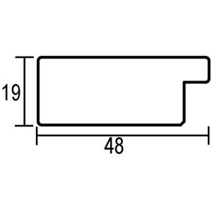 Efektní dřevěný rám 2400 hnědý 50x100 cm antireflexní sklo