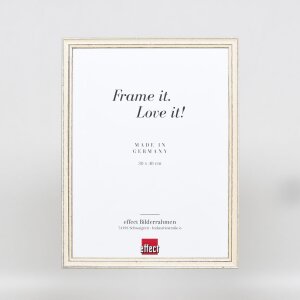 Efektní dřevěný rámový profil 38 bílý 50x50 cm antireflexní sklo