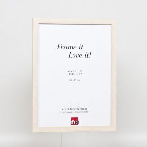 Efektní dřevěný rámový profil 33 bílý 50x50 cm antireflexní sklo