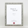 Efektní dřevěný rám profil 94 stříbrný 50x50 cm antireflexní sklo