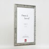 Efektní dřevěný rám profil 94 stříbrný 50x50 cm antireflexní sklo