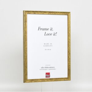 Efektní dřevěný rám profil 2070 muzejní sklo 50x50 cm zlatý