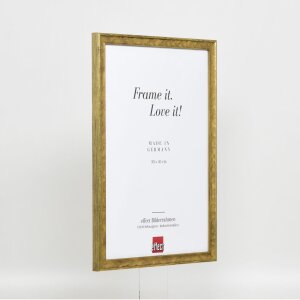Efektní dřevěný rám profil 2070 normální sklo 50x65 cm zlatý