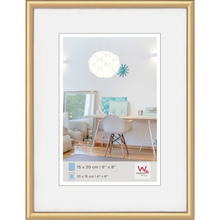 Plastový rámeček Walther NEW LIFESTYLE 15x20 cm zlatý