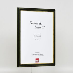 Efektní dřevěný rám profil 21 zelený 59,4x84,1 cm normální sklo