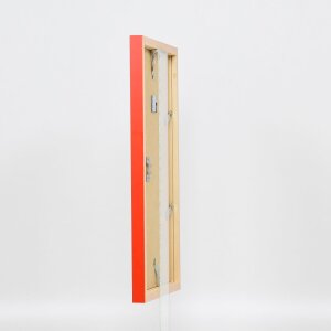 Dřevěný rám Top Cube 59,4x84,1 cm červené antireflexní sklo