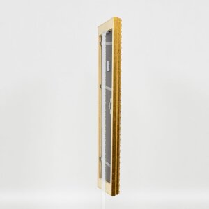 Efekt dřevěný barokní rám profil 37 starozlatý 59,4x84,1 cm akrylové sklo