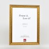 Efekt dřevěný barokní rám profil 37 starozlatý 59,4x84,1 cm akrylové sklo