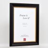 Efektní dřevěný rámový profil 95 černý 59,4x84,1 cm antireflexní sklo
