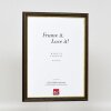 Efektní dřevěný rám profil 21 ořechově hnědý 59,4x84,1 cm muzejní sklo