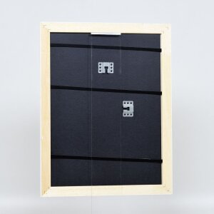 Efekt dřevěný barokní rám profil 37 bílá 59,4x84,1 cm muzejní sklo