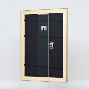 Efekt dřevěný barokní rám profil 37 antické stříbro 59,4x84,1 cm muzejní sklo