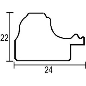Efekt dřevěný barokní rám profil 37 antické stříbro 59,4x84,1 cm muzejní sklo